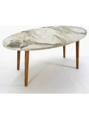 Orta Sehpa Ahşap Torna Elips Efes