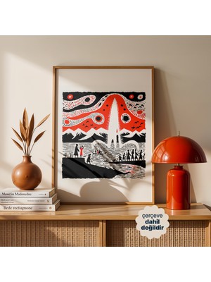 Persona Istanbul Artificial Collection "efsanevi Işık Kulesi" - Fantastik Folklorik Poster (Çerçevesiz)