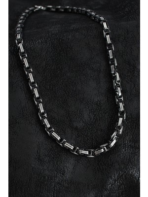 Hkursat 316L Çelik Kral Zincir Model Gümüş Renk Erkek Kolye