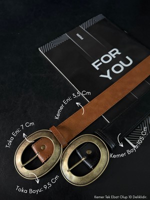 Fiori Oval Antik Tokalı Kadın Pantolon Kemeri, Ceket Kemeri, Gömlek Kemeri, Elbise Kemeri