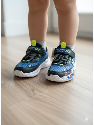 Sema Erkek Çocuk Spor Ayakkabı Kaymaz Taban Anorok Taban Ortopedik Işıklı