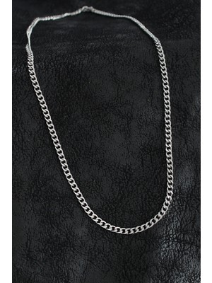 Hkursat 316L Çelik Klasik Zincir Model Gümüş Renk Erkek Kolye