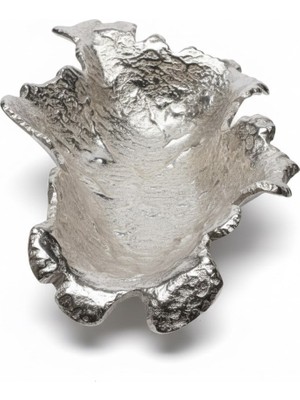 sembol Fıny Dekoratıf Tabak Sılver 28X40X10 cm