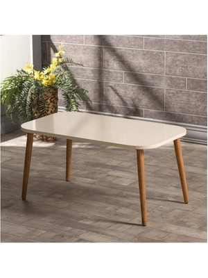 Orta Sehpa Kr  Torna Ayak Krem Ahşap