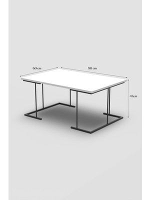 Orta Sehpa Solo Gümüş Beyaz