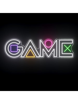 Disa Neon LED Duvar Dekoratif Aydınlatma -Game,gamer, 90X33CM-
