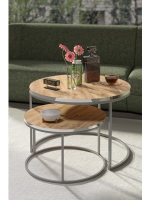 Orta Sehpa Ikili Lüx Specıal Gümüş Ceviz