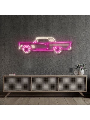 Disa Neon LED Duvar Dekoratif Aydınlatma -Klasik Araba, 90X30CM-