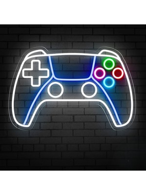 Disa Neon LED Duvar Dekoratif Aydınlatma -Gamer,oyun Kol, 40X25CM-