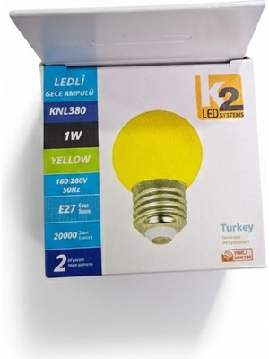 K2 1 Wat  Gece Ampulu Sarı
