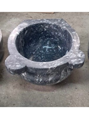 Belle Vie Türk Hamam  Kurnası Geleneksel Uludağ Siyah Hamam Kurnası Doğal Taş Dekorasyon