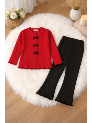 Renkli Diyar Kız Çocuk Mevsimlik Takım Kurdelalı Bayramlık Okul