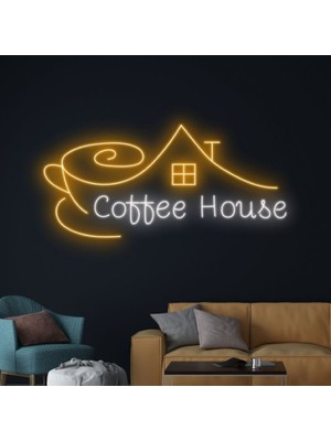 Disa Neon LED Duvar Dekoratif Aydınlatma -Kafe,caffee House, 95X45CM-