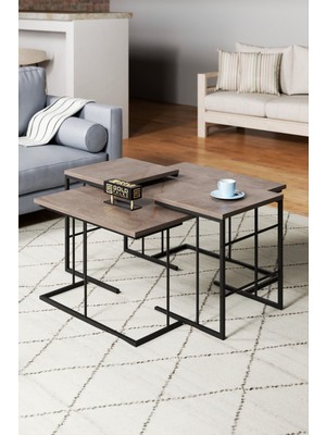 Orta Sehpa ve Zigon Sehpa Solo Set Gordion