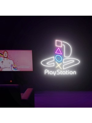 Disa Neon LED Duvar Dekoratif Aydınlatma -Gamer,ps, 55X55CM-