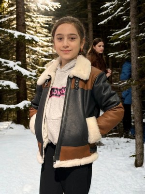 Glam Love Yakalı Parçalı Kürk - Kahve -