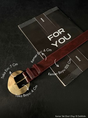 Fiori Oval Tokalı Kadın Pantolon Kemeri, Ceket Kemeri, Elbise Kemeri, Gömlek Kemeri