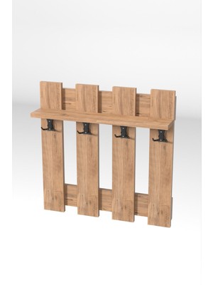 Askılık Portmanto Çit Duvar Askılığı Elbise Askılığı Ceviz