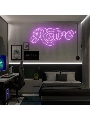 Disa Neon LED Duvar Dekoratif Aydınlatma -Retro, 85X35CM-