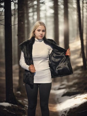 Glam Love Kolsuz Hakiki Kürk - Siyah -