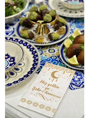 Dekals 20 Adet Hoş Geldin Ya Şehr-I Ramazan Yazılı Kağıt Peçete Çift Katlı 25/33