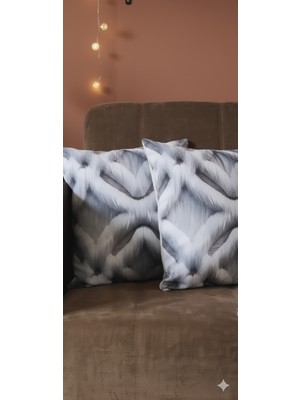 Özdağ Home Concept 3D Dijital Baskı Premium Kumaş Kırlent Kılıfı 43X43 cm 2’li Set  Dekoratif Yastık