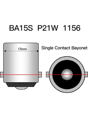 Oto Aksesuarcım Sentinel BA15S/93/1156 P21W 12V Halojen Fren Park Ampulü Tek Duy 2 Adet Turuncu ONA344