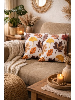 Özdağ Home Concept 3D Dijital Baskı Premium Kumaş Kırlent Kılıfı 43X43 cm 2’li Set  Dekoratif Yastık