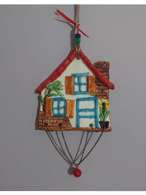 Es Dekor El Yapım Seramik Asmalık Süs Ev 12X13