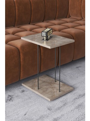 Yan Sehpa Tekerlekli Servis Sehpası Hnd Dikdörtgen Gordion