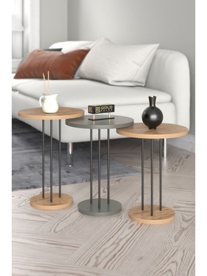 Zigon Sehpa Terra Ceviz Antrasit