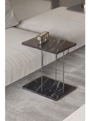 Yan Sehpa Tekerlekli Servis Sehpası Hnd Dikdörtgen Bendir