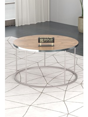 Orta Sehpa ve Zigon Sehpa Terra Set Gümüş Ceviz