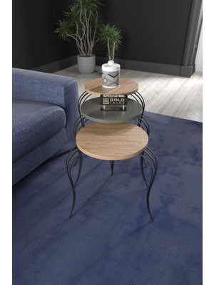 Zigon Sehpa Lükens Antrasit Ceviz