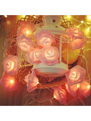 River World 20 Yapay Güllü Pilli LED Işık