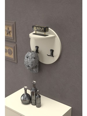 Askılık Duvar Elbise Askılığı Portmanto Üstü Kremm