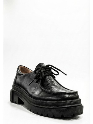 Ustalar Ayakkabı Siyah Kadın Hakiki Deri Ayakkabı 074.2054