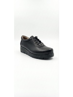 Ustalar Ayakkabı Siyah Kadın Hakiki Deri Ayakkabı 074.823