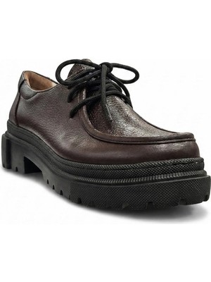 Ustalar Ayakkabı Kahverengi Kadın Hakiki Deri Ayakkabı 074.2054