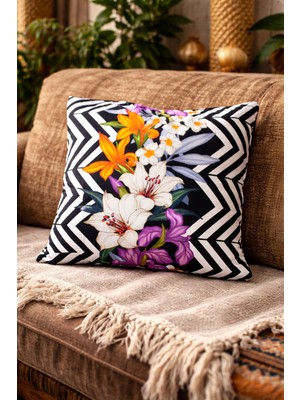 Özdağ Home Concept 3D Dijital Baskı Premium Kumaş Kırlent Kılıfı 43X43 cm 2’li Set–dekoratif Yastık