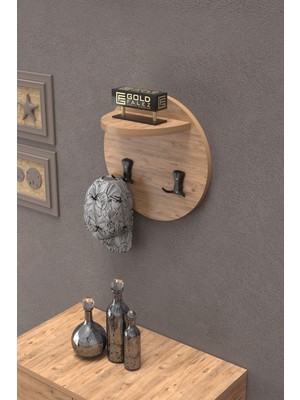 Askılık Duvar Elbise Askılığı Portmanto Üstü Çam