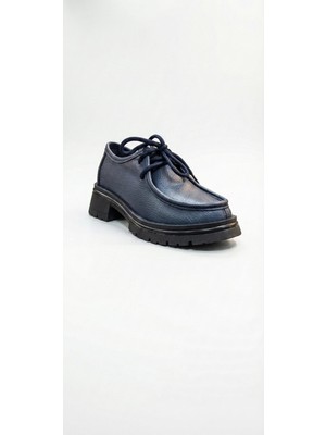 Ustalar Ayakkabı Lacivert Kadın Hakiki Deri Ayakkabı 628.5547