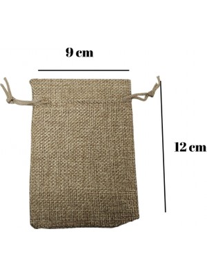 Özer Kutu Jüt Hasır 50 Adet 9X12 cm Boy Takı, Altın ve Hediye Kesesi