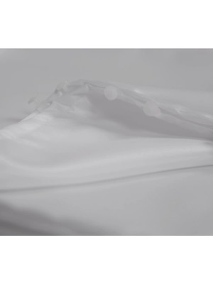 Taç Saten Güneşlik Perde Düz Dikiş Kullanıma Hazır Beyaz