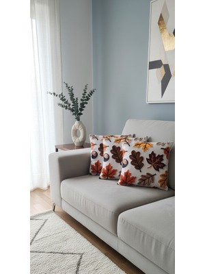 Özdağ Home Concept 3D Dijital Baskı Premium Kumaş Kırlent Kılıfı 43X43 cm 2’li Set–dekoratif Yastık