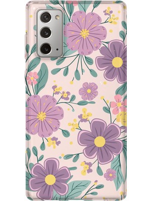 Lelia Samsung Galaxy Note 20 Uyumlu Baskılı Şeffaf Telefon Kılıfı | Koleksiyon: Pastelbloom Soft Series