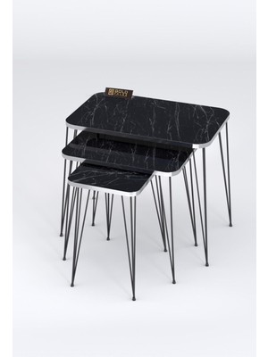 Zigon Sehpa Kr Gümüş Bendir Tel Siyah Ayak