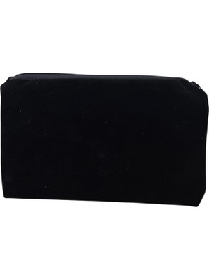 Özer Kutu Kadife (Süet)Cüzdan Kese Siyah 25 Adet 12X19 Boy Takı, Altın Kesesi (Fermuarlı)