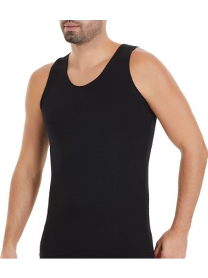 Yıldız Erkek Modal Atlet 3'lü Paket - Avantajlı Set - Terletmeyen Yumuşak Fanila Siyah - M