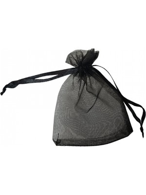 Özer Kutu Organize Tül Siyah 50 Adet 7x9 cm Boy Takı, Altın ve Hediye Kesesi